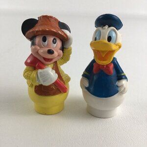 Disney Mickey Mouse Donald Duck Figures PVC Finger Puppets Vintage Arco 80s Toy